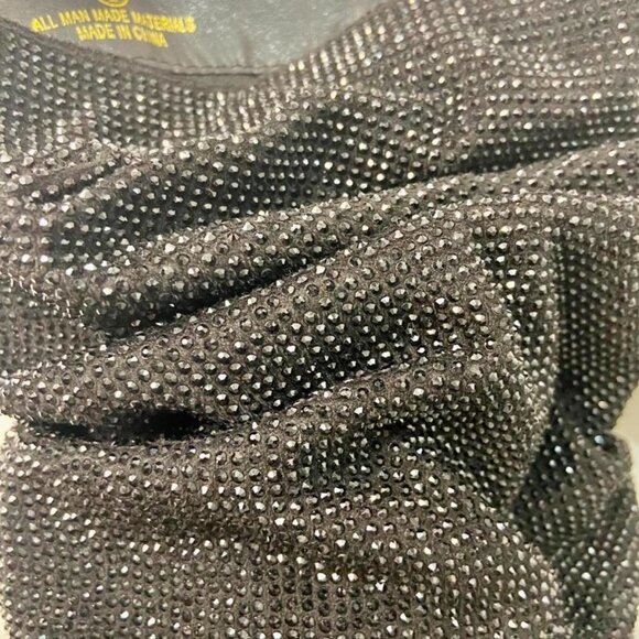 Mesh Tall Grey Glitter Boots Size 6 Preloved - Picture 3 of 4